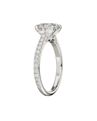 Signature Ronde Sertie Or Blanc