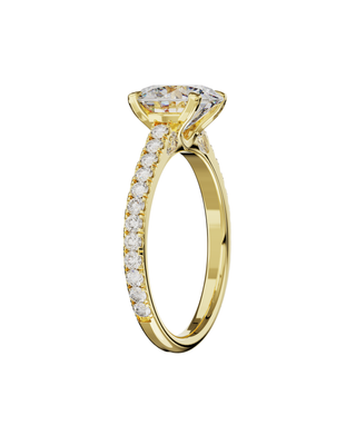 Signature Ronde Sertie Or Jaune