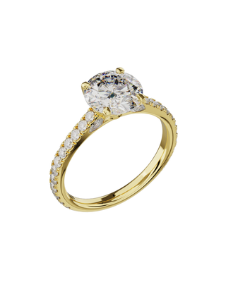 Signature Ronde Sertie Or Jaune