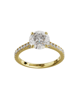 Signature Ronde Sertie Or Jaune