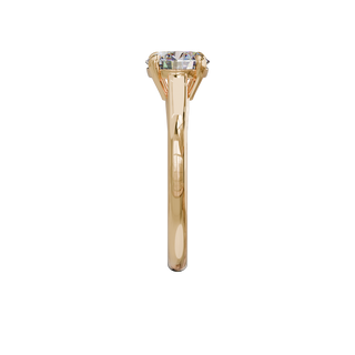 Round Classique ring, 1-carat lab-grown diamond, recycled 18-carat rose gold, side view