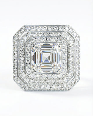 Scala Ring front view, diamonds and recycled gold