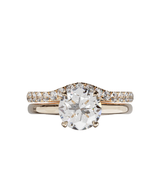 Alliance Classique Sertie Or Rose - Origine & Co