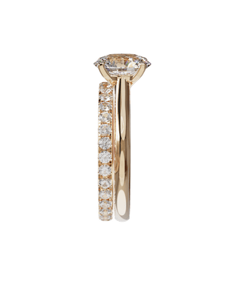 Alliance Signature Sertie Or Rose - Origine & Co