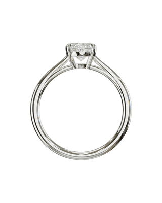 Bague Classique Ovale Or Blanc - Origine & Co