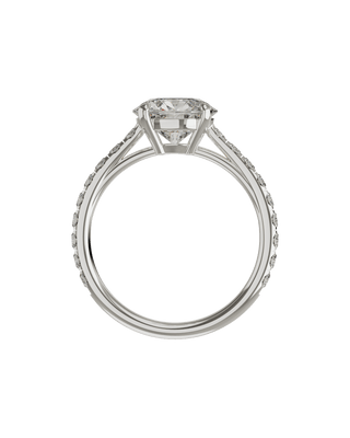 Bague Classique Sertie Ronde Or Blanc - Origine & Co