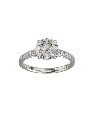 Bague Classique Sertie Ronde Or Blanc - Origine & Co