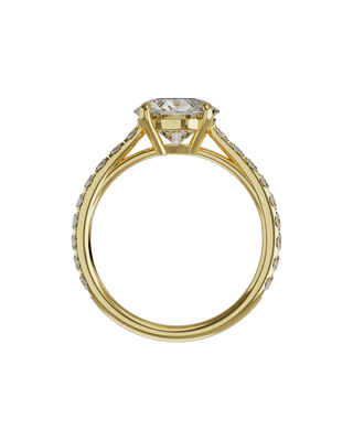 Bague Classique Sertie Ronde Or Jaune - Origine & Co