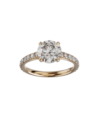 Bague Classique Sertie Ronde Or Rose - Origine & Co