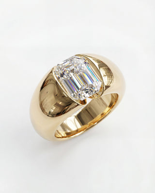 Bague sur mesure Bombe Sculptural, volume et diamants